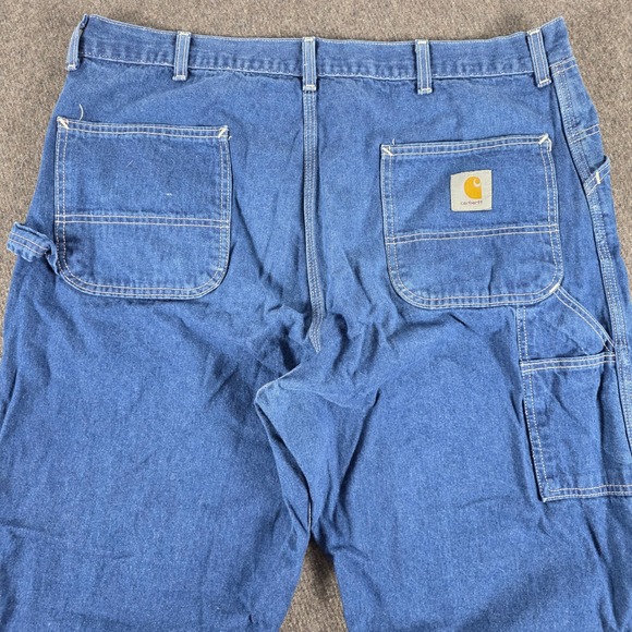 Carhartt Other - Carhartt Carpenter Jeans Mens Fit 39x30 Blue Denim B01 Relaxed Union Made in USA